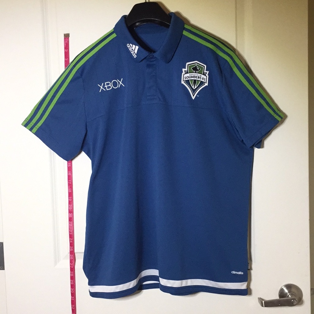 MEN’S XL MLS SOUNDERS FC adidas Climalite Polo